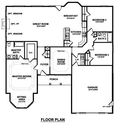 The Darlene One  Story  House  with 3  bedrooms  CBS 